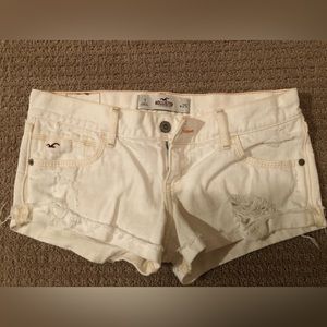 Hollister White Jean Shorts